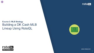 Building a Cash DK MLB Lineup Using RotoQL