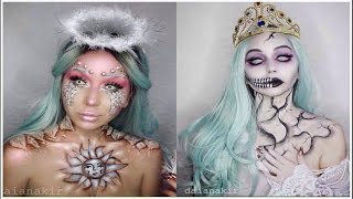 MAQUILLAJE HALLOWEEN 2016 - maquillaje de noche LAS MEJORES UÑAS PARA HALLOWEEN OCTUBRE 2016