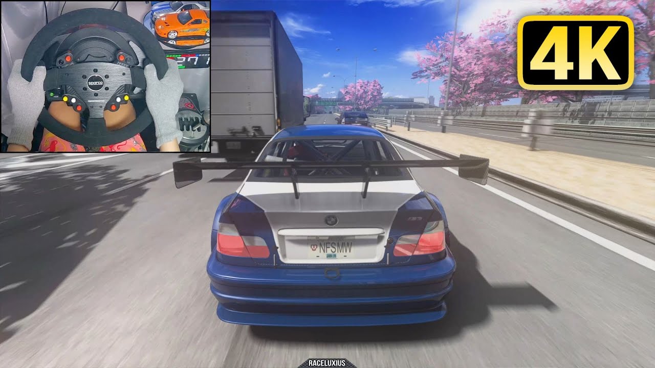 BMW M3 GTR (E46) Razor Need For Speed: Most Wanted - Assetto Corsa | Steering Wheel Gameplay [4K]