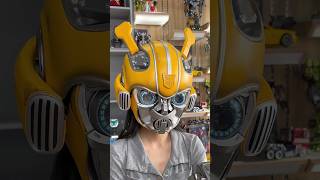 The helmet that can automatically transform is so cool😁#transformers  #helmet #ironman #bumblebee