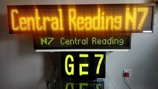 Famous Reading Buses Night on a Bright Tech Developments Bus Display Profile
