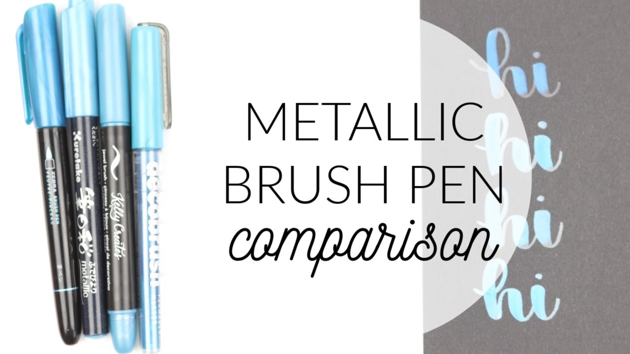 metallic brush pens