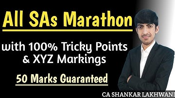 50+ MARKS GUARANTEED IN 11 HOURS I All Standards on Auditing (SAs) Marathon I CA Final & Inter Audit