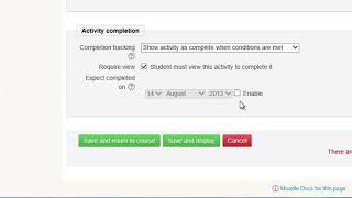 Activity Completion Settings in Loop