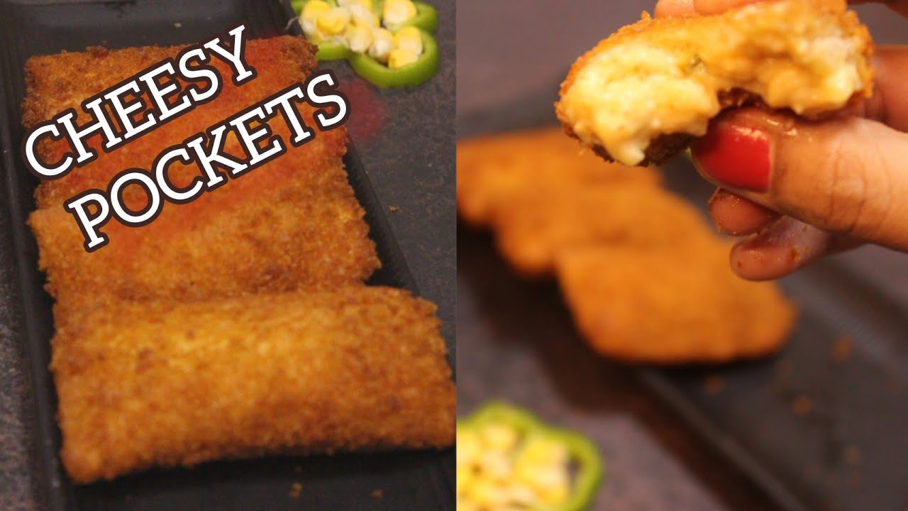 Crispy Cheesy Pockets ! Bread Pockets ! Bread McPuff !Snack Recipe