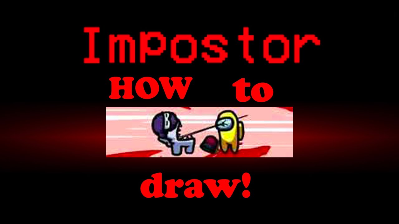 Among us: How to draw Imposter Killing crewmate (Death Animation 3)