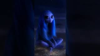 Alien Girl's Beach Escape: Chill Vibes & Relaxing Waves Short #peacefulmusic #stopdepression