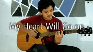 Video thumbnail of "My Heart Will Go on - Titanic Theme | Fingerstyle Guitar Pemula"