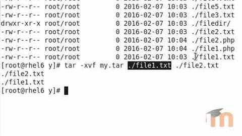 Tar Command in Linux - Part 9 ( Extract multiple files or group of files from a tar file)