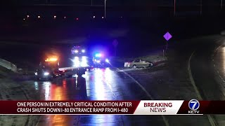 One person in extremely critical condition after crash on I-80 in Omaha