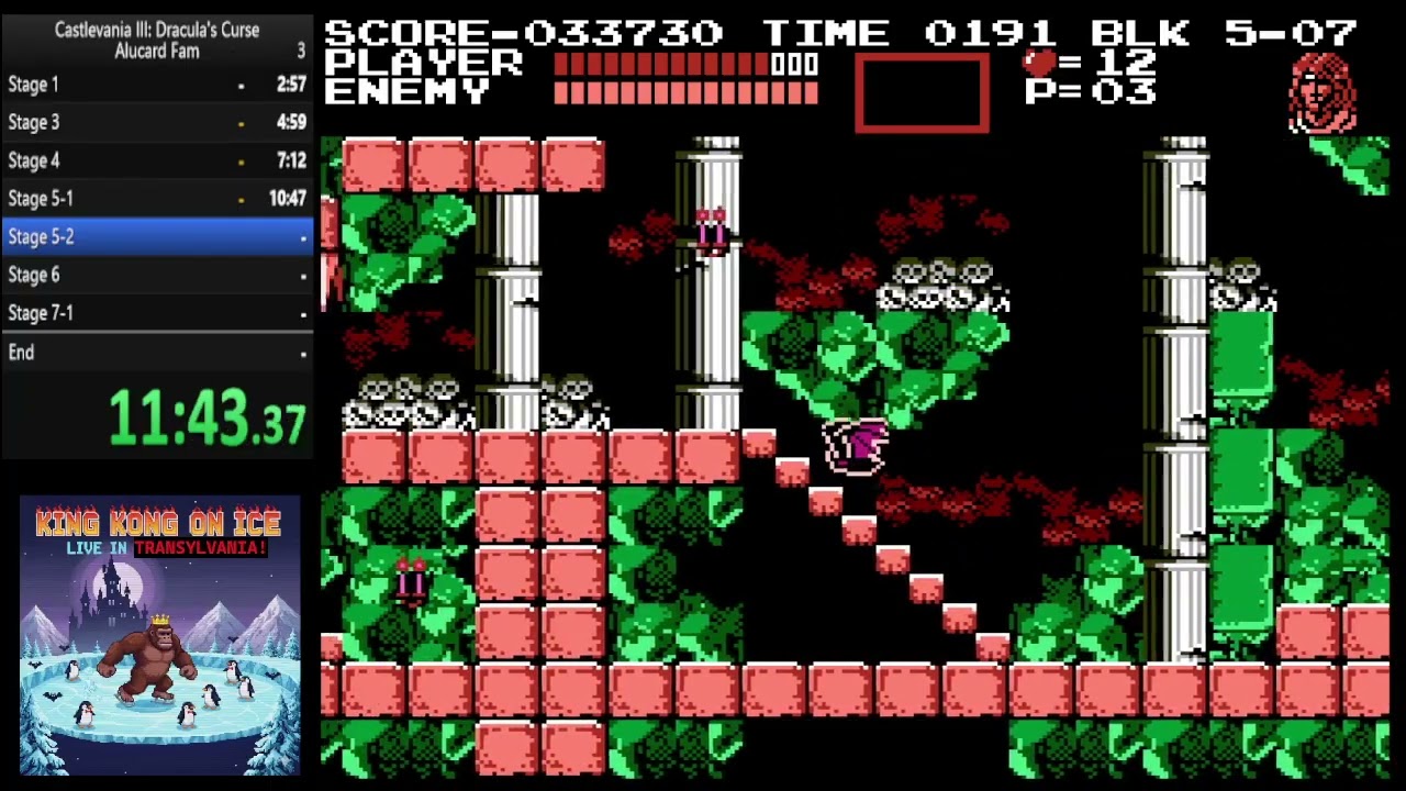 Castlevania 3 Speedrun (Alucard route) 33:21