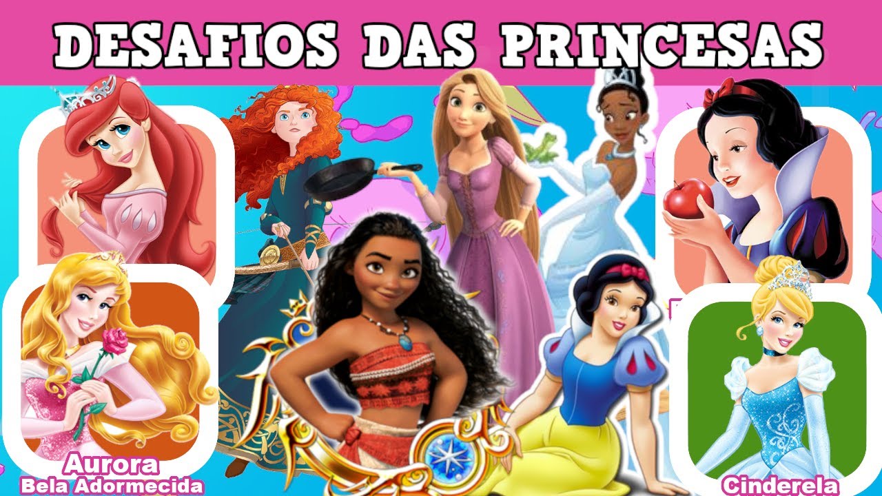 👸🏰 Desafios DISNEY PRINCESAS  25 jogos para testar seus conhecimentos,  raciocínio e memória #quiz 🐵 