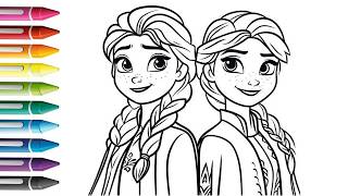 Anna Frozen And Elsa Frozen Drawing, Painting And Coloring For Kids And Toddlers | Let's Draw Kids Anna Frozen And Elsa Frozen Drawing, Painting And Coloring For Kids And Toddlers | Let's Draw Kids