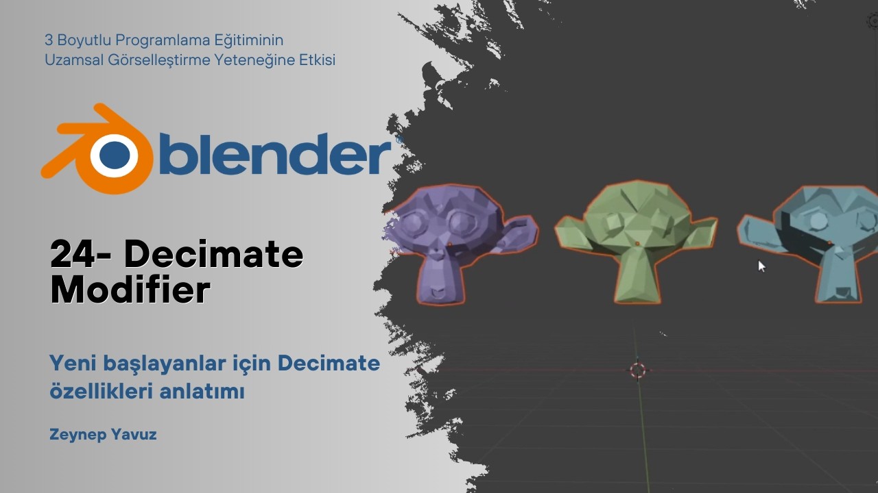 Blender Eğitimi - 24 - Decimate Modifier - YouTube