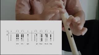 tutorial memainkan lagu sabilulungan menggunakan suling sunda 6 lubang