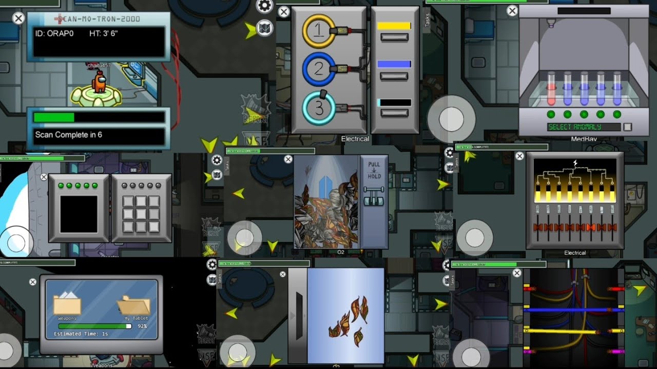 completing all tasks in amoung us with in 38 seconds  in SKELD( fast motion)