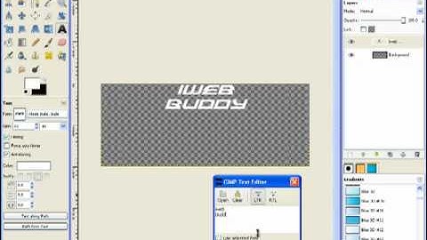 Adding a gradient to text in Gimp