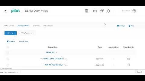D2L Gradebook for Dropbox and Quizzes