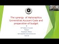 Universities account code  preparation of budget