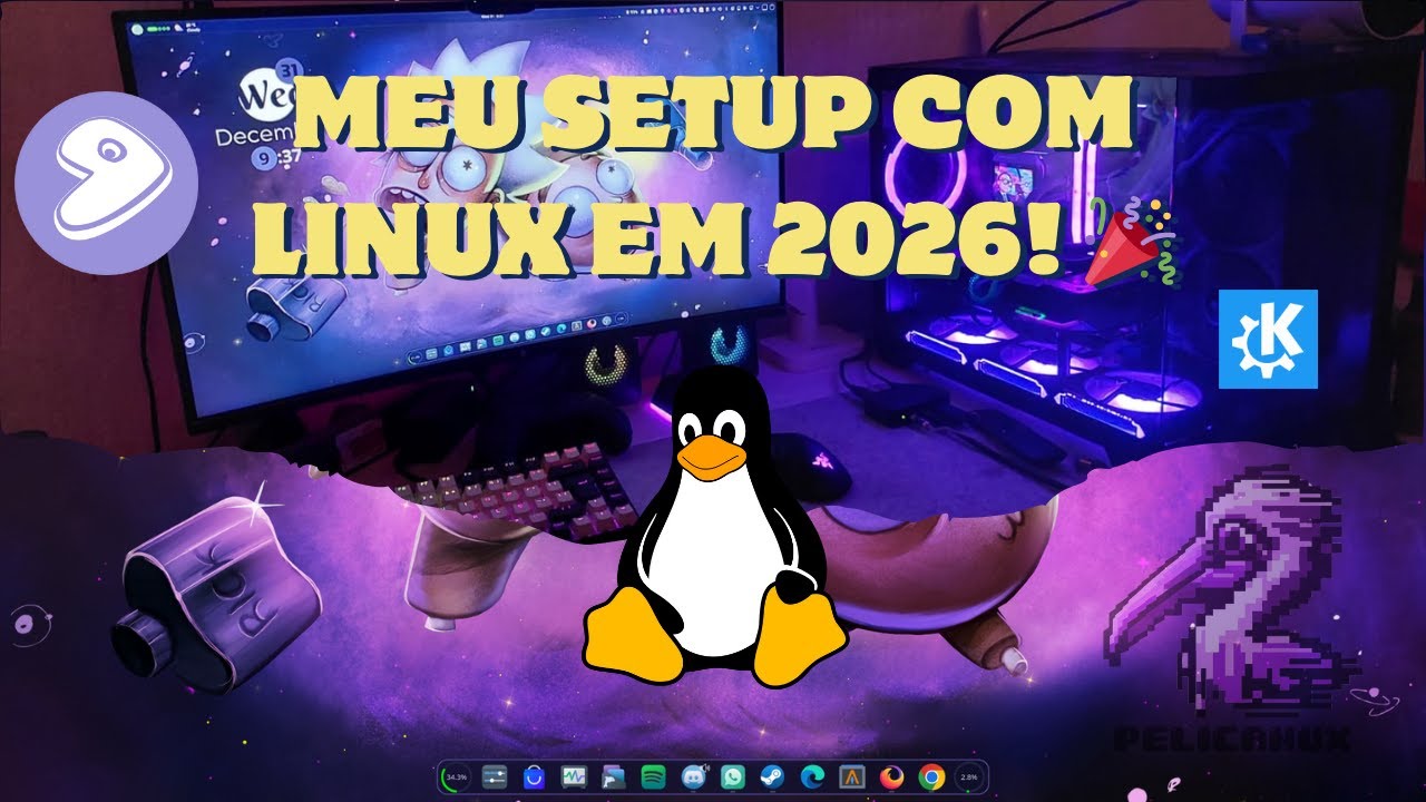 🎉 Meu computador com linux em 2026! 🎆