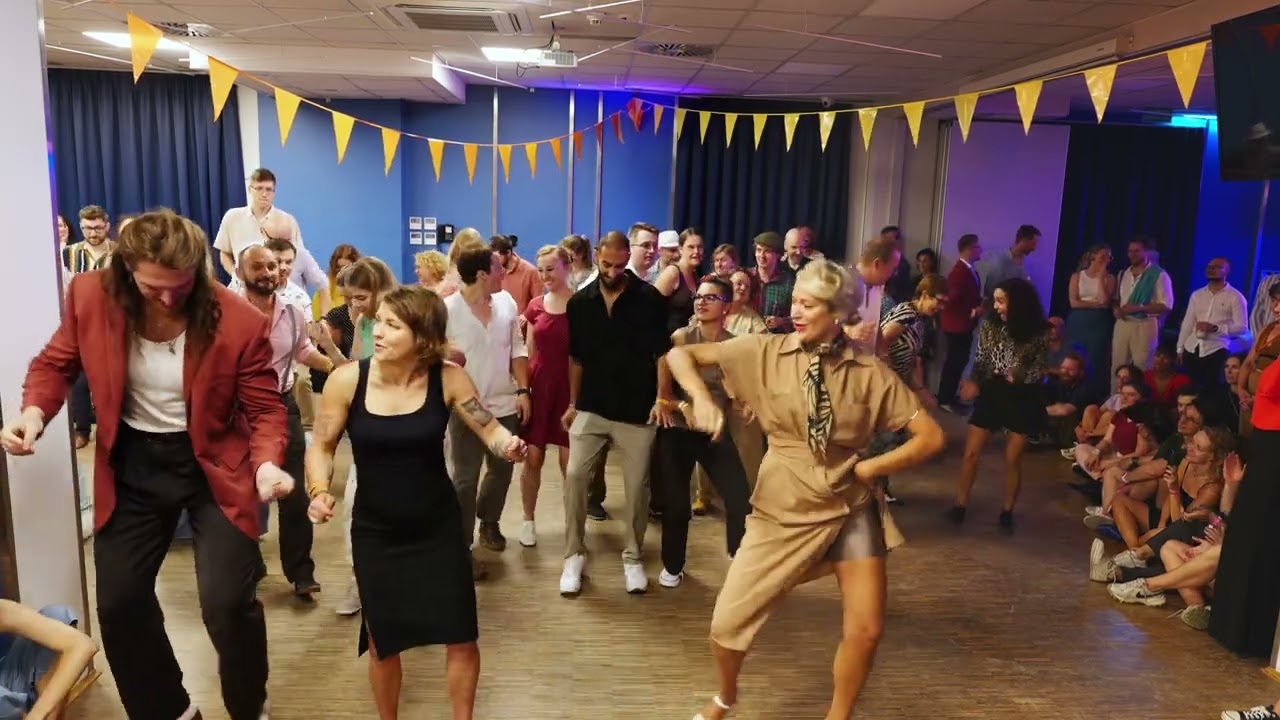 Lindy Hop Non Stop 2025 - Elena Evangelia & Ruben Garred with their students