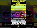 Blox Fruit Rolling For My  Subscriber Luck 9999+ #bloxfruits #roblox #shorts #viral