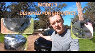 EFFICIENCY PART 1 - TESLA MODEL 3 AERODYNAMICS, DRAG & WHEELS