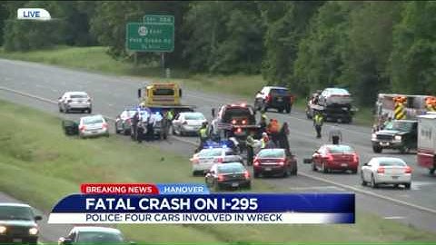 WATCH: Deadly four-vechicle wreck closes I-295