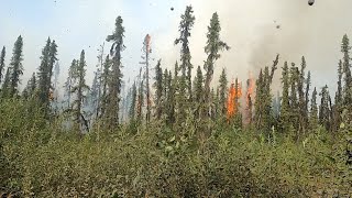 Fires on the Dempster (Getting a ride back to Dawson)
