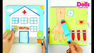 HOSPITAL QUIET BOOK IN ALBUM FOR KIDS PAPER DOLL PLAYING DOCTOR SET screenshot 5