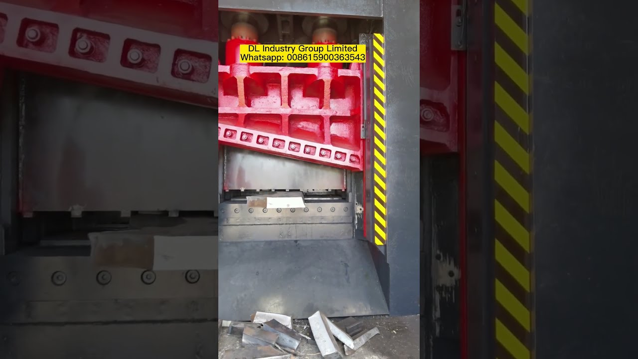 Powerful 1000 ton Gantry Guillotine Scrap Metal Shear Cut 14 cm Steel 