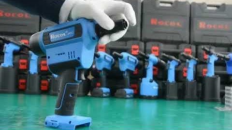 How to change the nose assembly? ROCOL battery rivet nut tool!LCD display with counting function！
