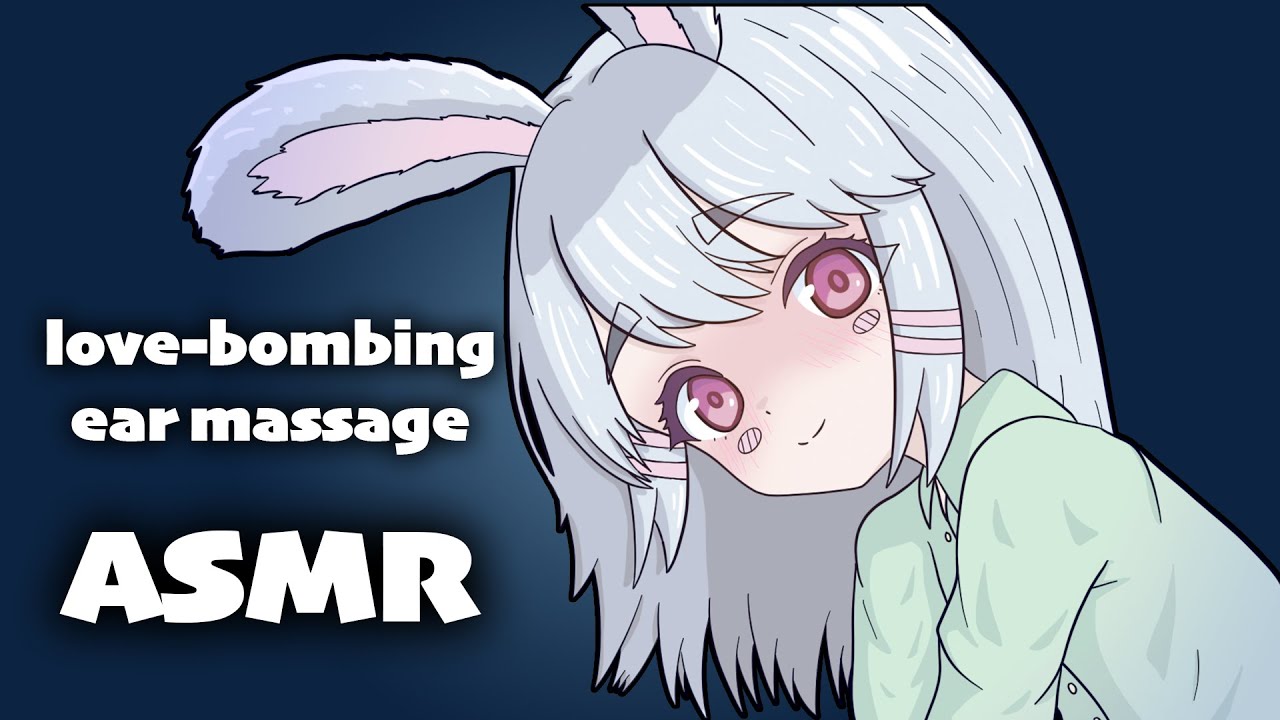[3DIO ASMR] bunny has been yearning for your company (ear massage, love-bombing, whispers)