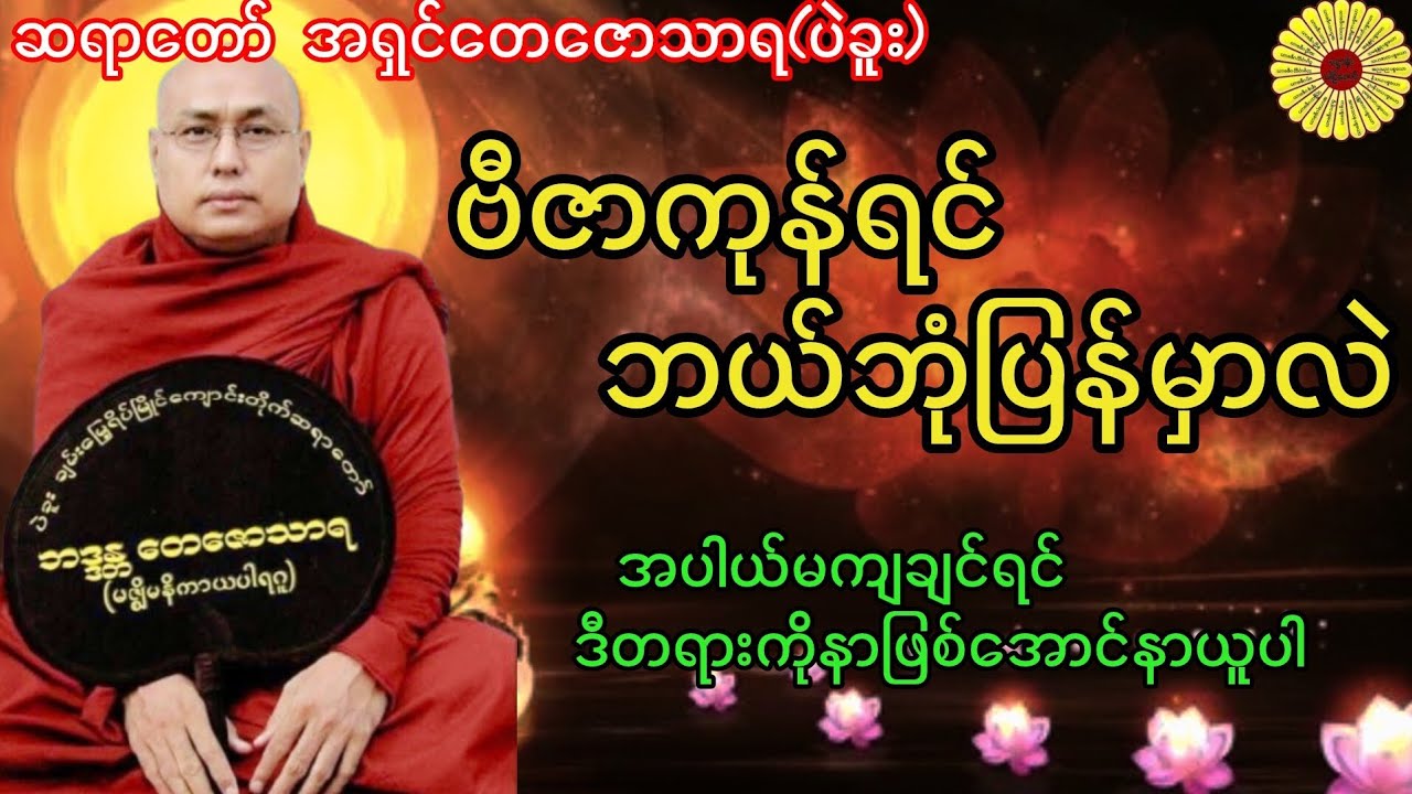 ဗီဇာကုန်ရင် ဘယ်ဘုံပြန်မှာလဲ -ဆရာတော်ဦးတေဇောသာရ (ပဲခူး) #နာဖြစ်အောင်နာယူပါ #နေ့စဥ်ဗုဒ္ဓတရားတော်များ 