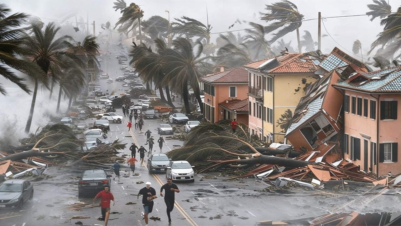 CHAOS in Portugal ❗ Storm Kristin SHATTERS Leiria — Floods, Fallen Trees &  Monster Waves!