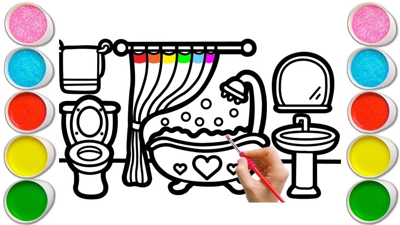 Drawing Cute Bathrooms For Children. - YouTube