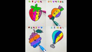 🍓🍬🍗🍇satisfying creative drawing #art #satisfyingvideo #satisfying #video #viral #creative #shorts