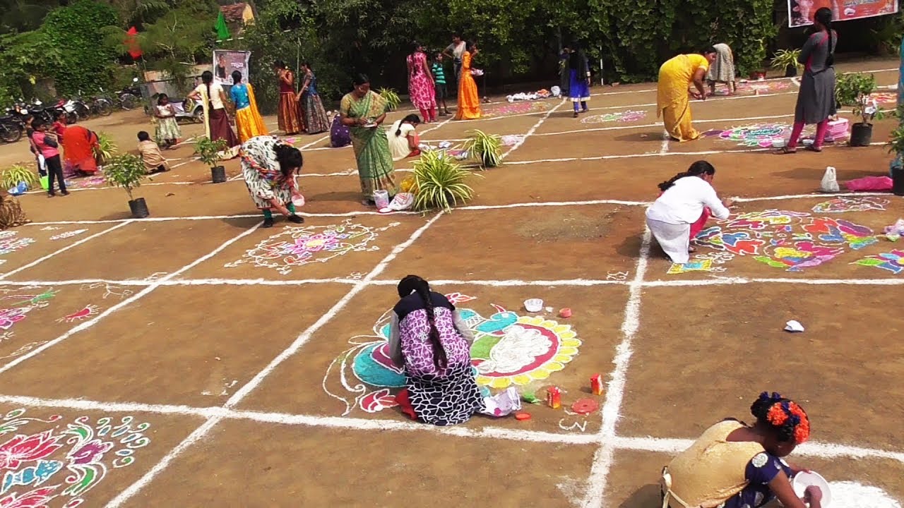 2020 Rangoli Competition | Telugu Muggula Poteelu | Village Traditions