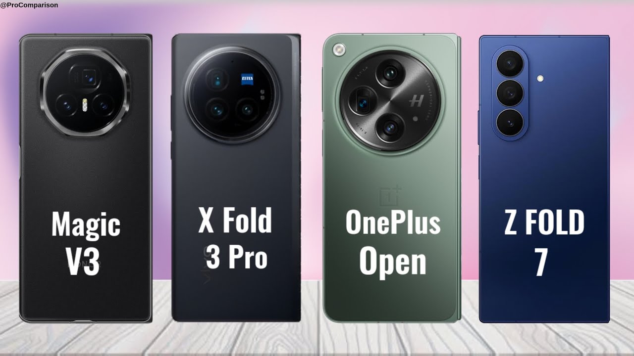 Honor Magic V3 vs VIVO X Fold 3 Pro vs OnePlus Open vs Galaxy Z Fold 7 || Comparison