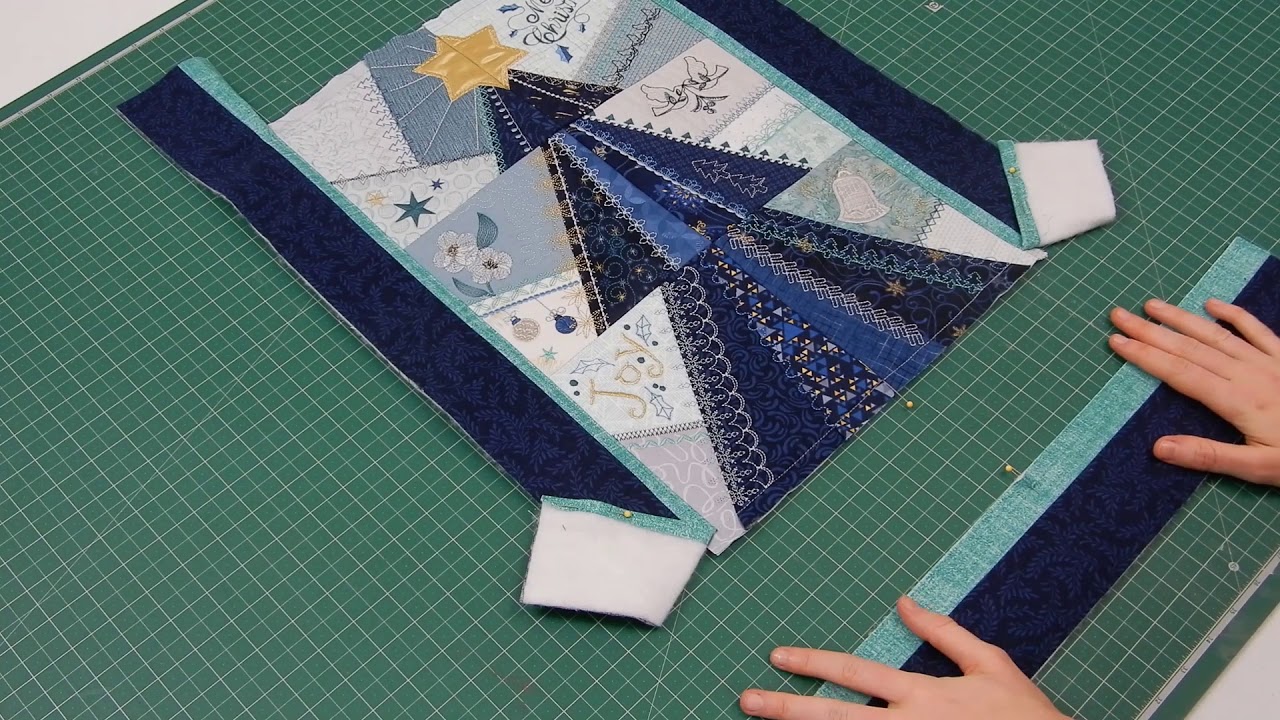 How to Sew a Mitered Corner with Binding Christmas Patchwork Tree
