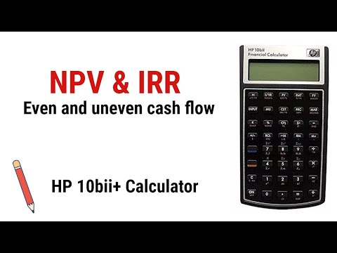 NPV and IRR in HP 10Bii Plus financial calculator | Net present value and Internal rate of return |