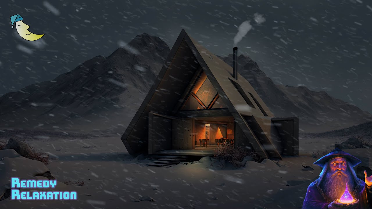 FANTASTIC BLIZZARD at the CABIN | Low Frequency Howling Wind & Blowing ...