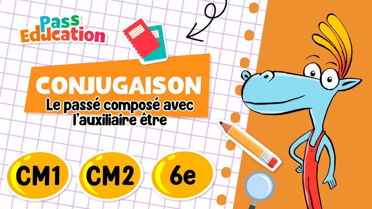 Le passé composé avec l'auxiliaire être - CM1 - CM2 - 6ème - Leçon