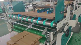 Semi automatic folder gluer corrrugated carton box