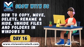 How to Copy, Move, Delete, Rename & Hide, Unhide Files and Folders in Windows 11 | VISION MICROTECH