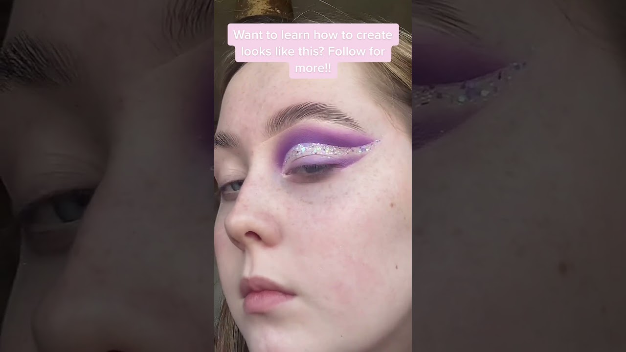 Purple glitter makeup tutorial 