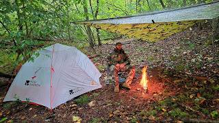 Solo Mountain Camp In Heavy Rain Testing New Gear