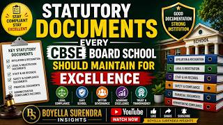 Mandatory Statutory Documents Every CBSE School Must Maintain 📚 #cbse #school #students #education