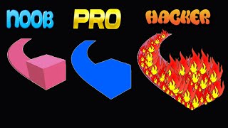 NOOB versus PRO versus HACKER IN Line Color 3D | New game | All Levels screenshot 1