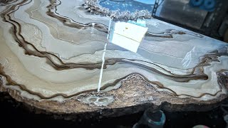 Elegant Live Edge Geode DIY #WallArt #Resin